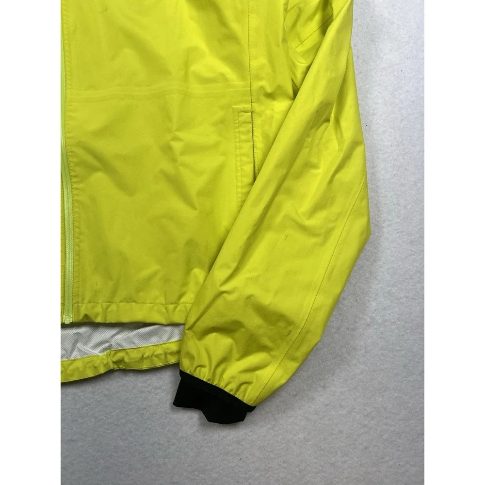 Rapha Commuter Cycling Jacket Yellow Hooded Waterproof Hi Vis Rain Mens - Med